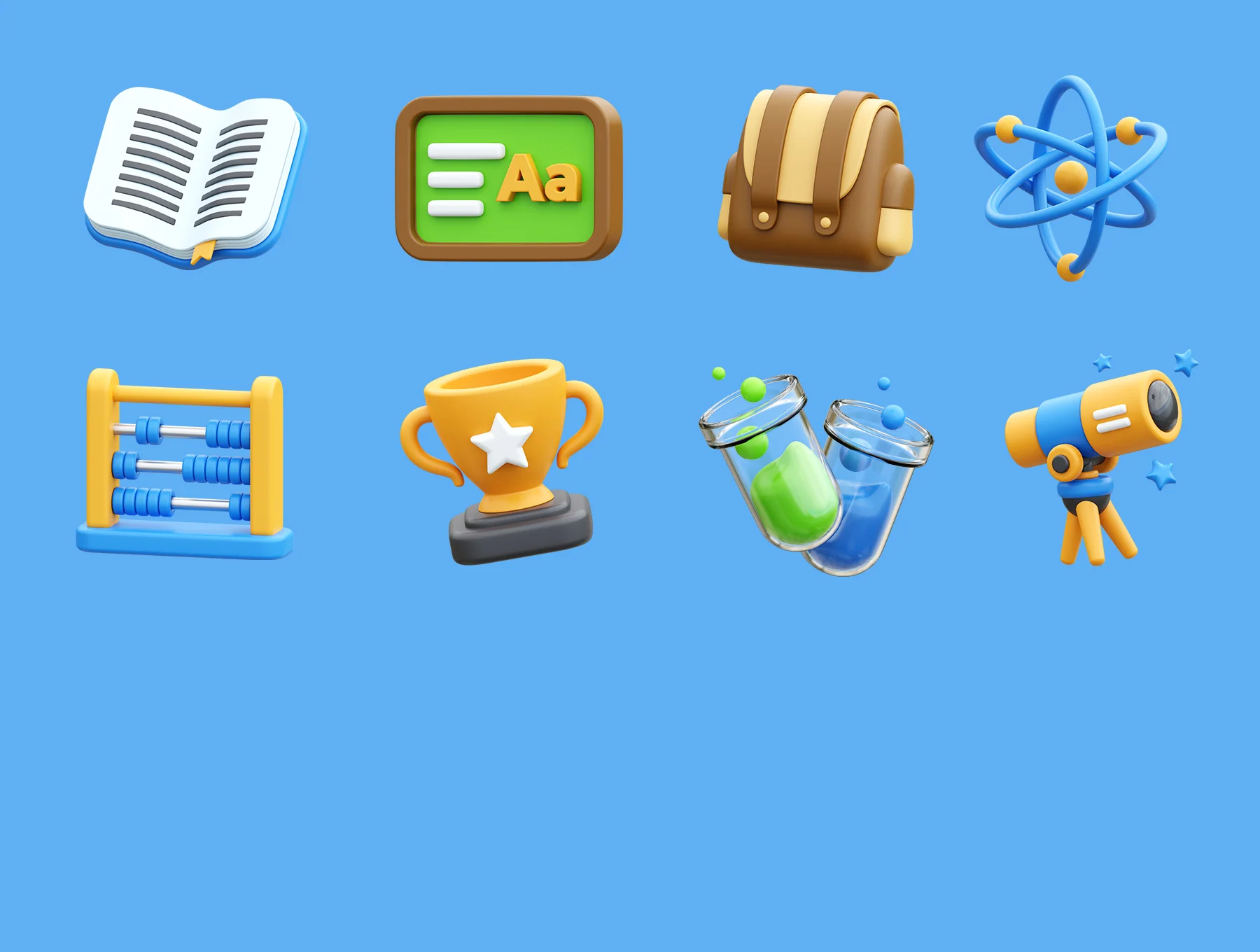 Education 3D Illustration Pack 8