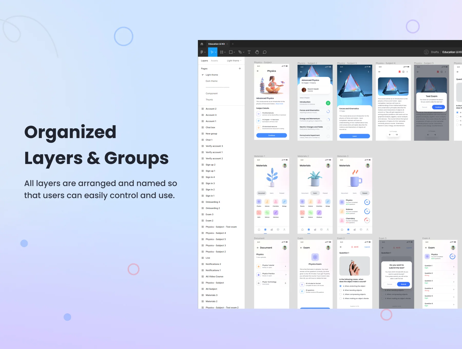 Education App UI Design Kit 2