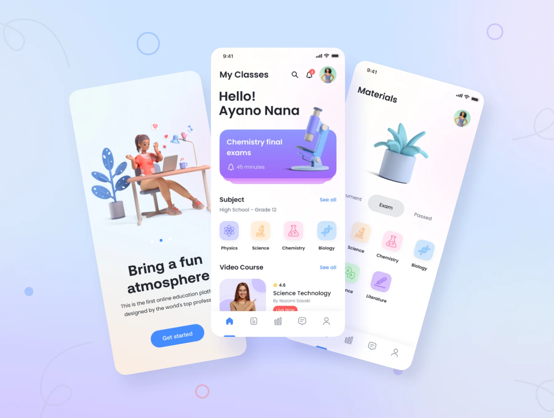 Education App UI Design Kit 3