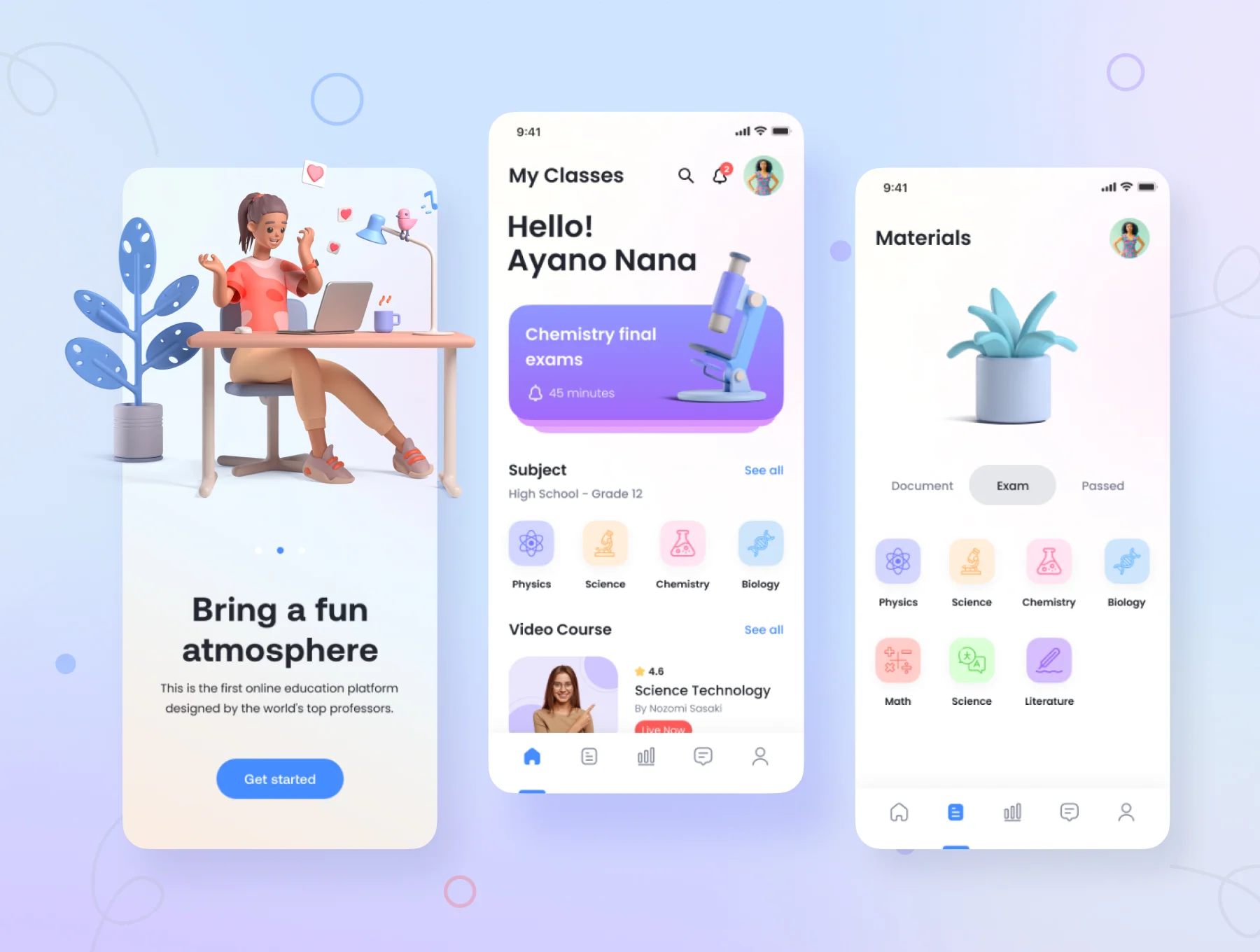 Education App UI Design Kit 4