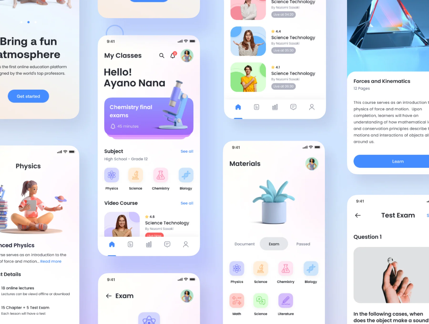 Education App UI Design Kit 5