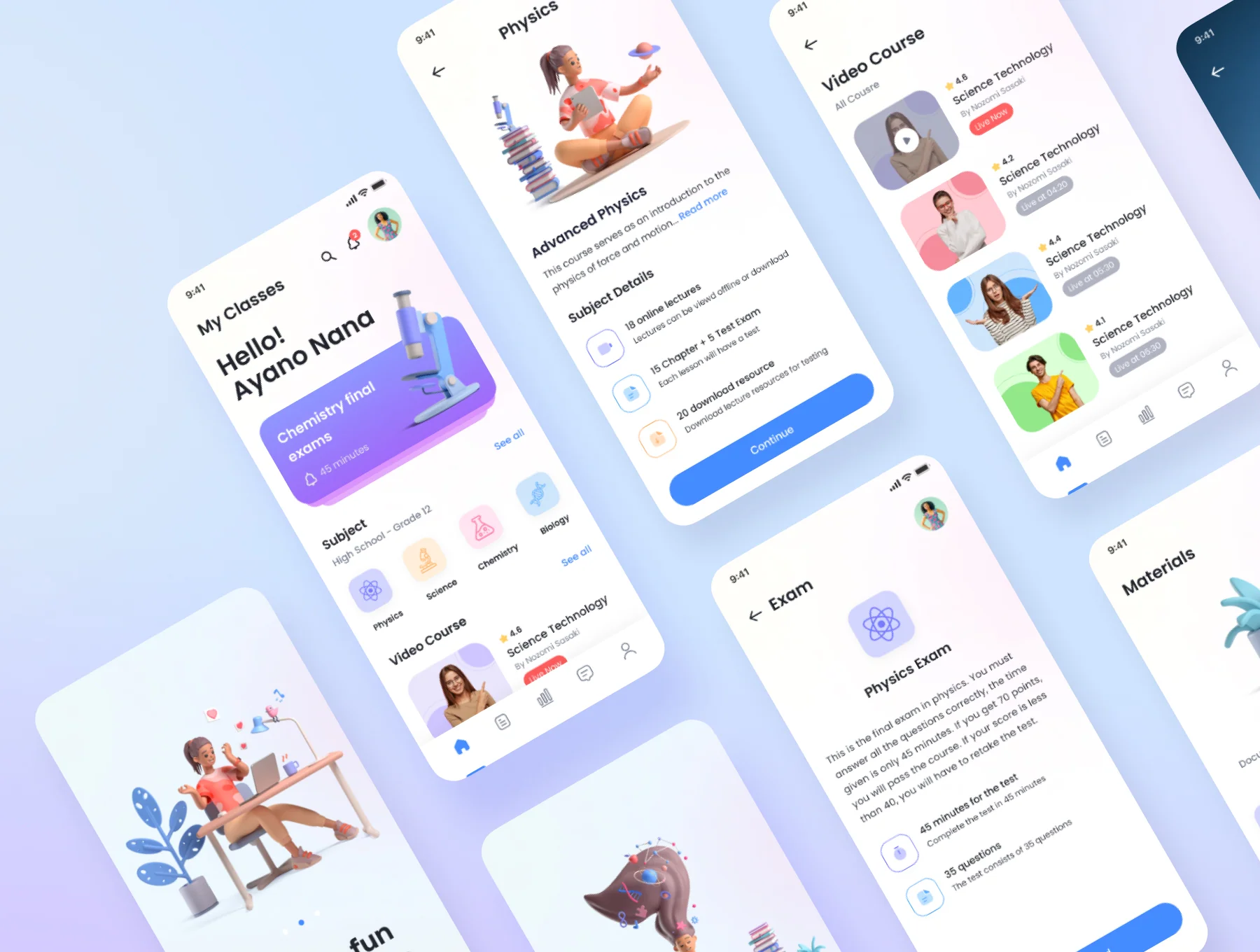 Education App UI Design Kit 6