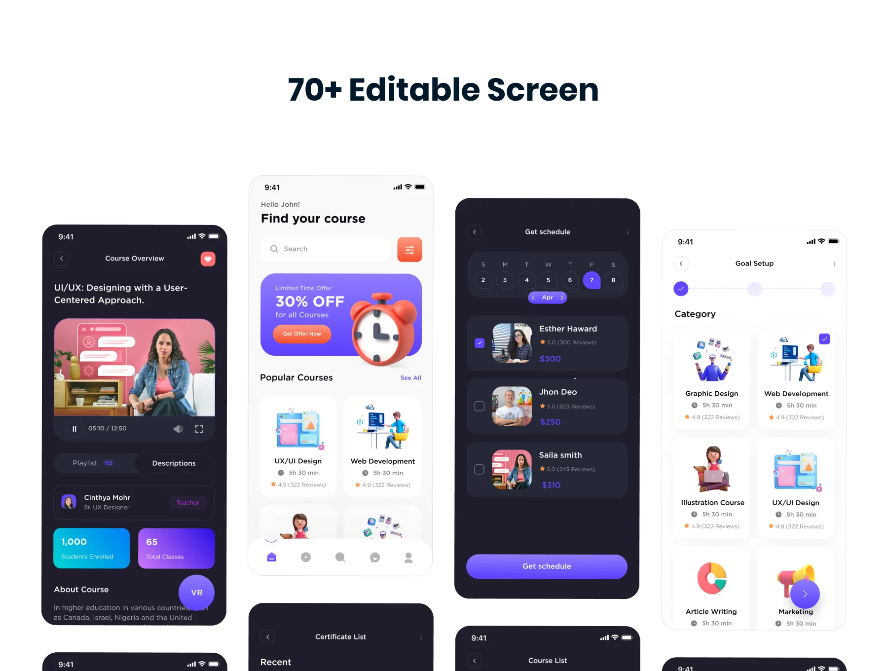 Education App UI KIT 4