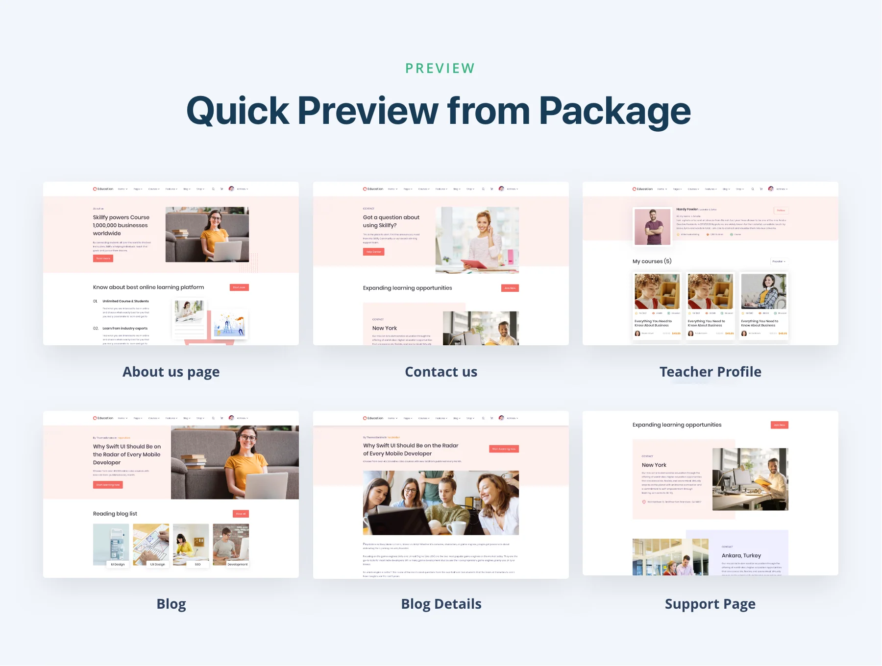 Education E-Learning Website - Online Course Website Template 3