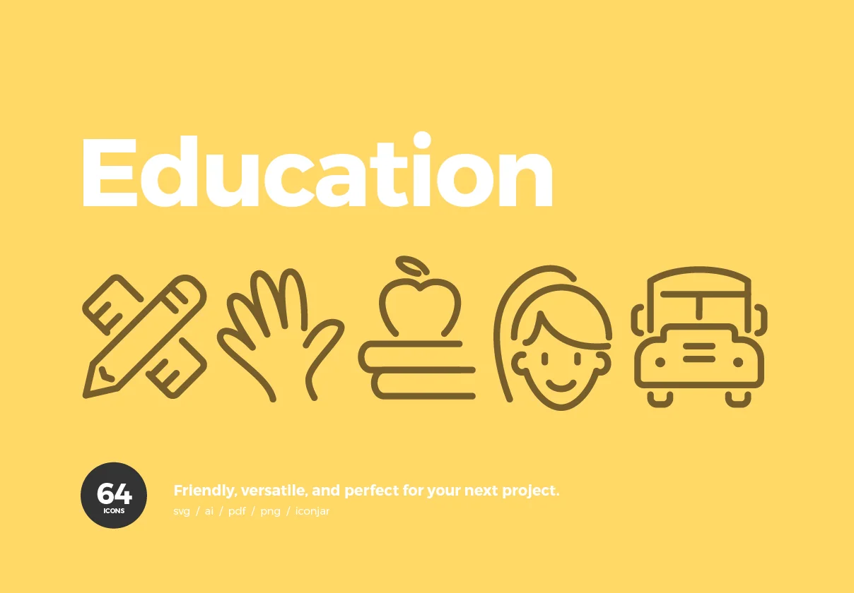 64 Education Icons