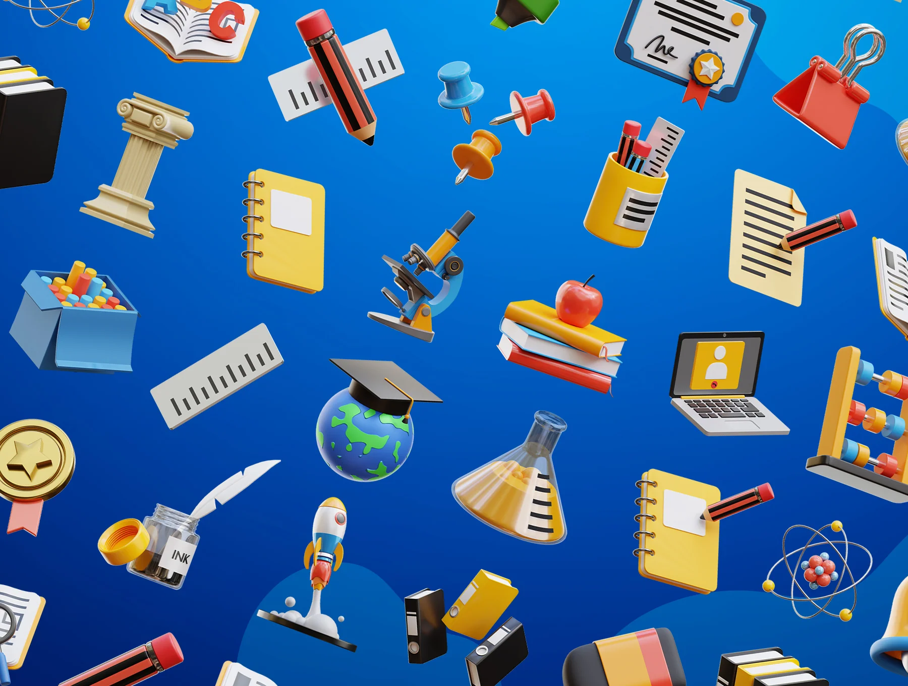 Education Object 3D Icons 6