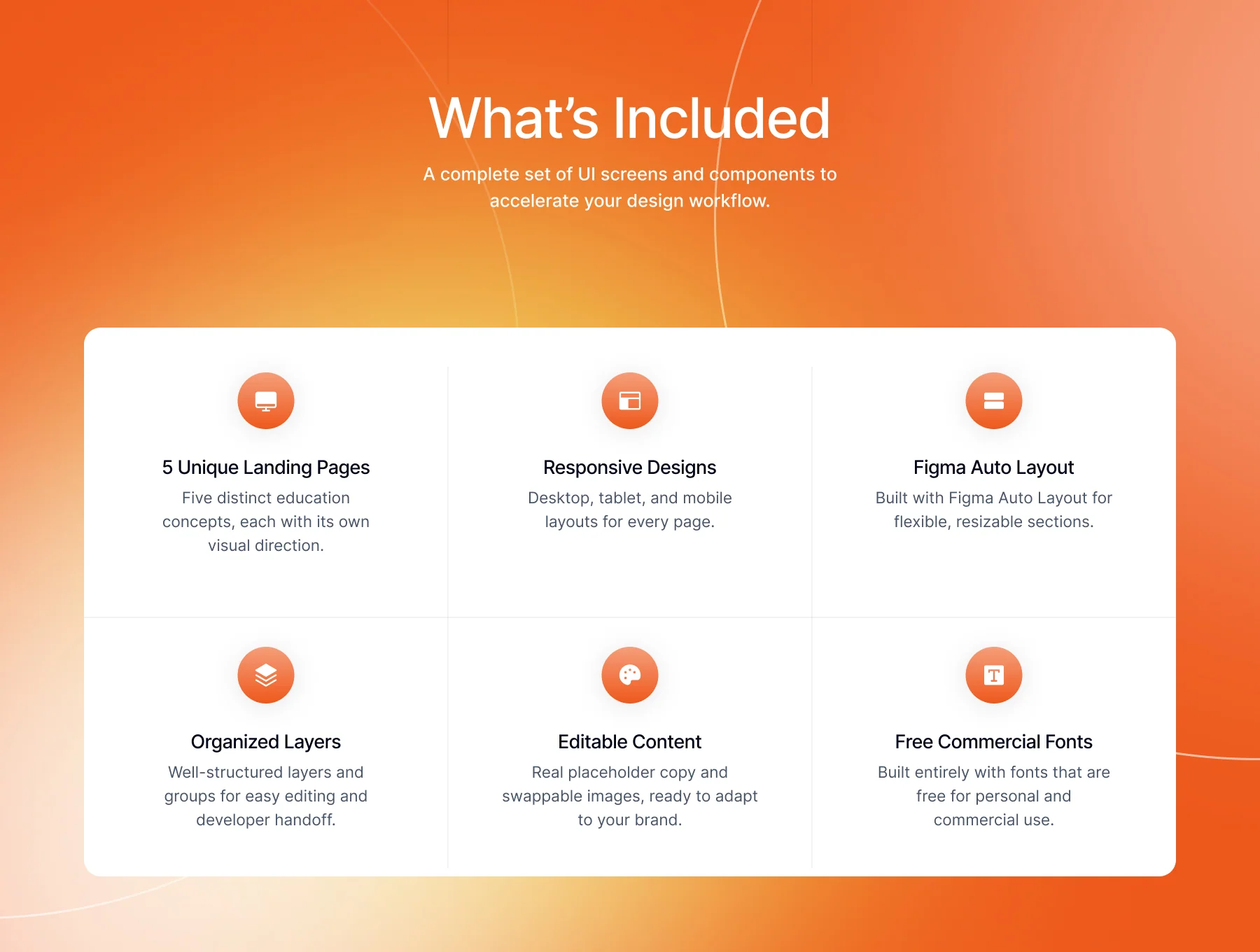 Education Landing Pages UI Kit 2