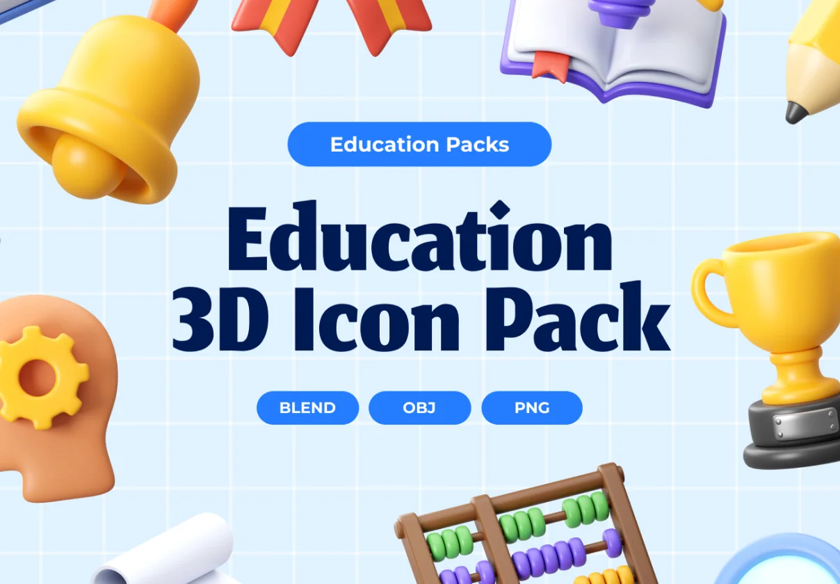 Education 3D Icons
