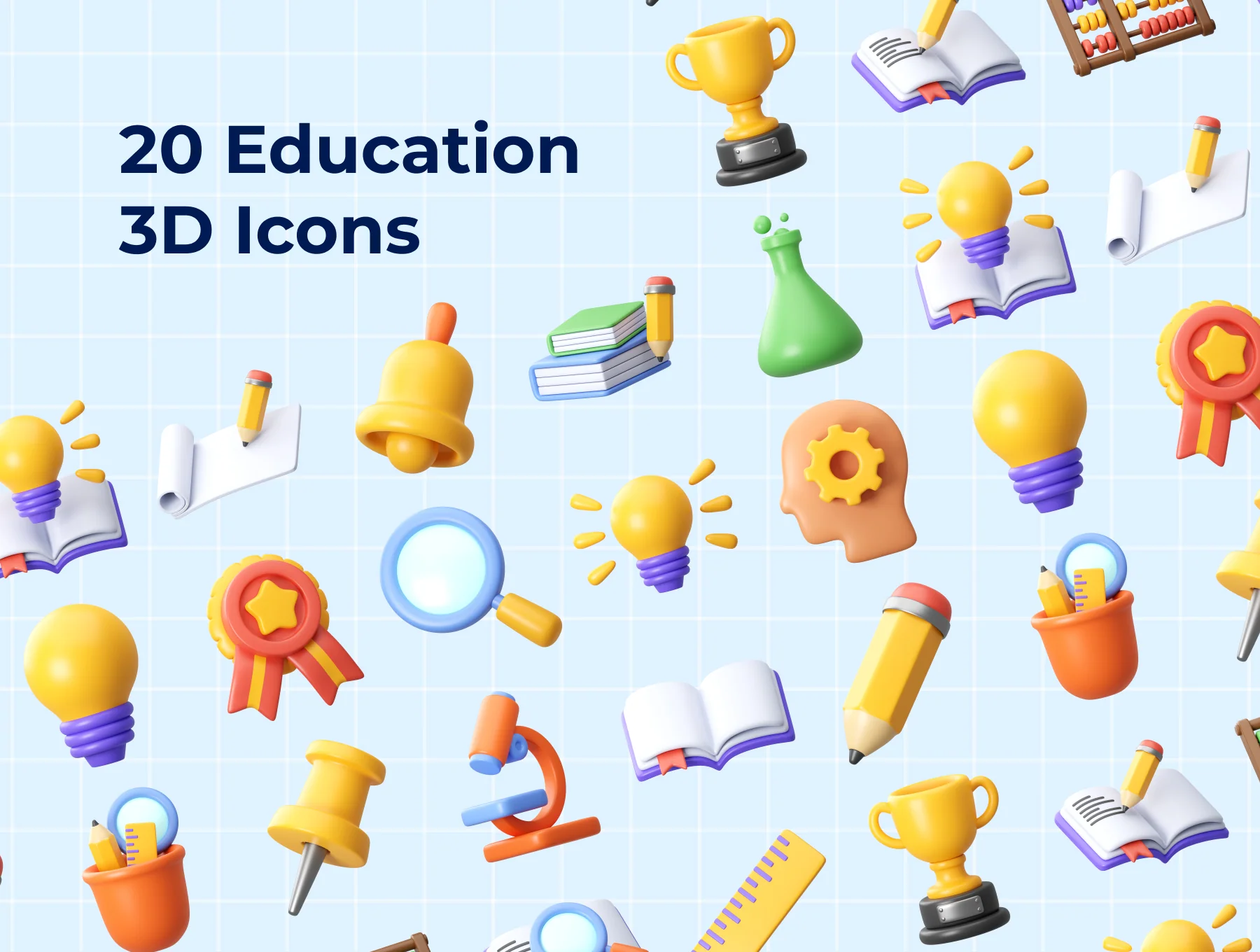 Education 3D Icons 5