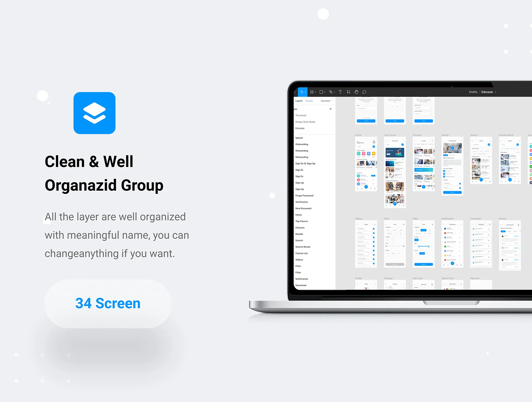 Educaze Online Education App UI Kit 2