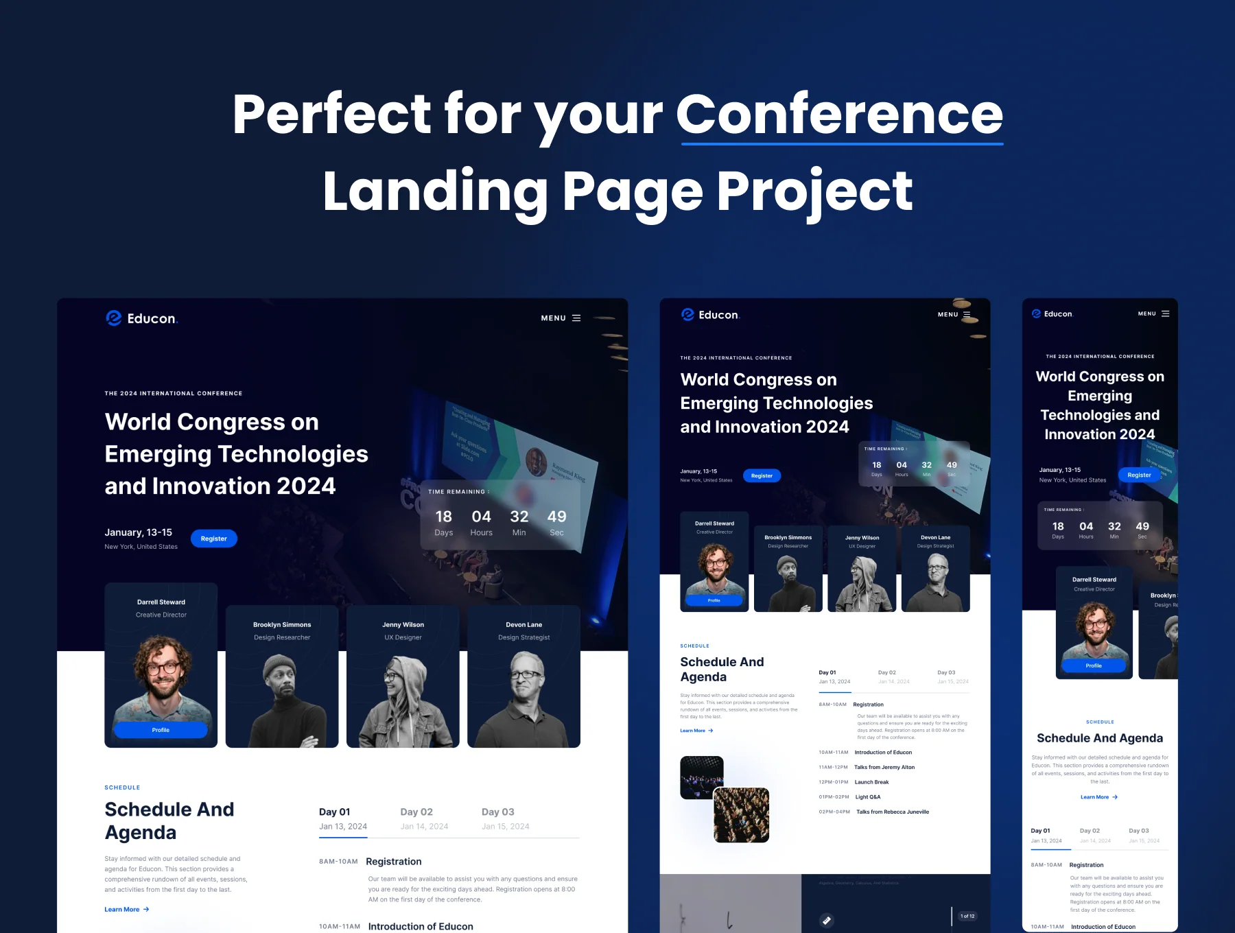 Educon - Conference Landing Page Template 9