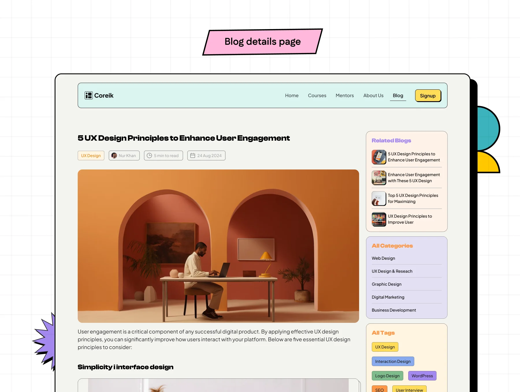Educore Brutal – Neo Brutalism Website Template 6