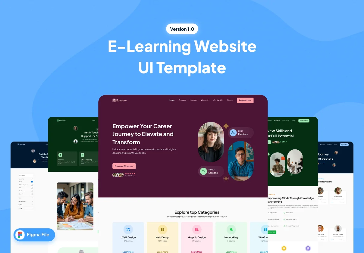 Educore E- Learning website template