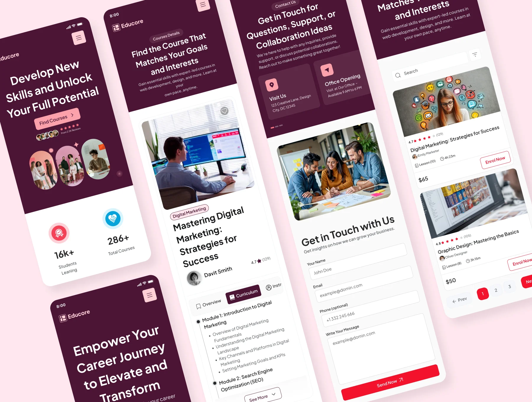 Educore E- Learning website template 7