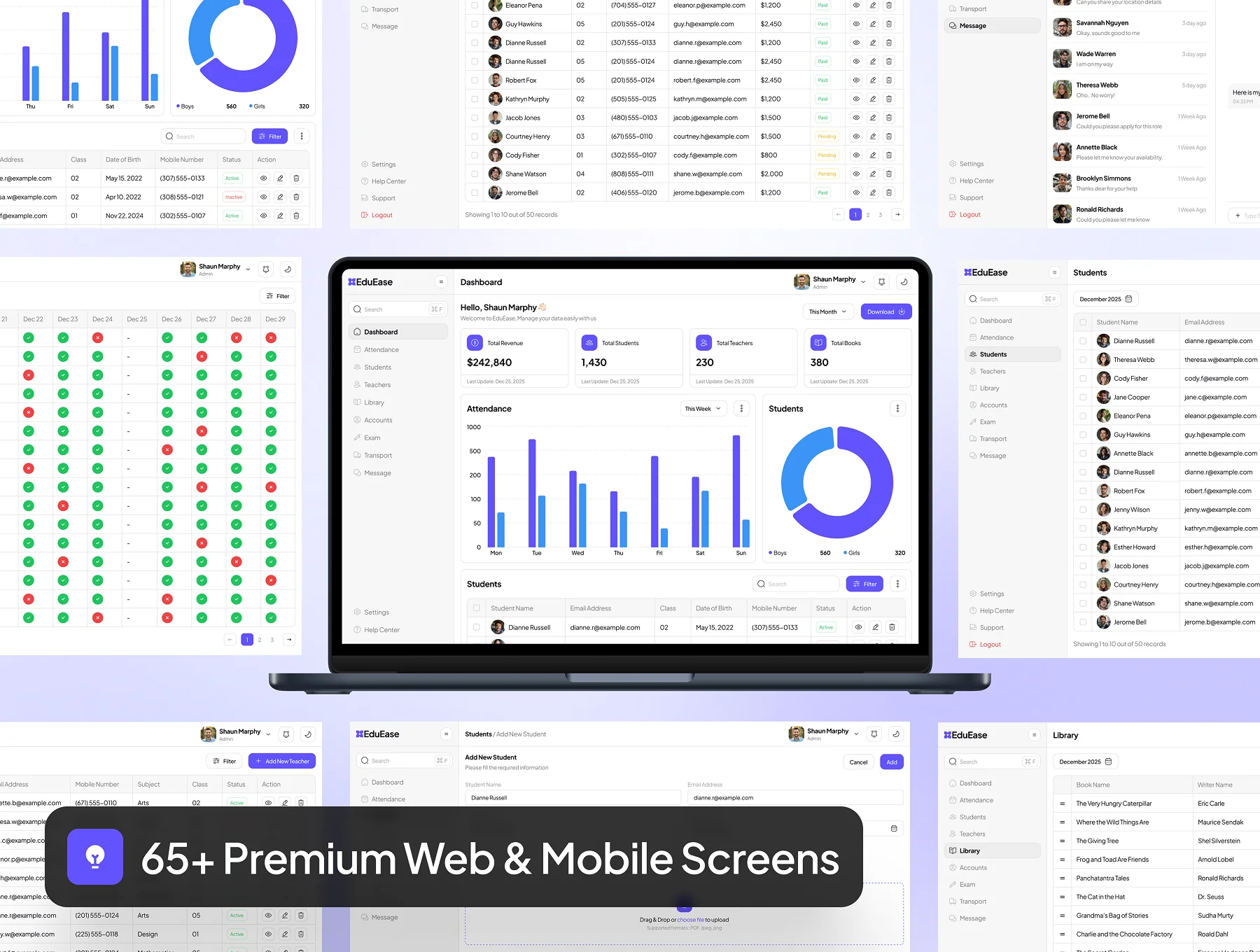 EduEase - School Management Dashboard Admin UI Kit 3