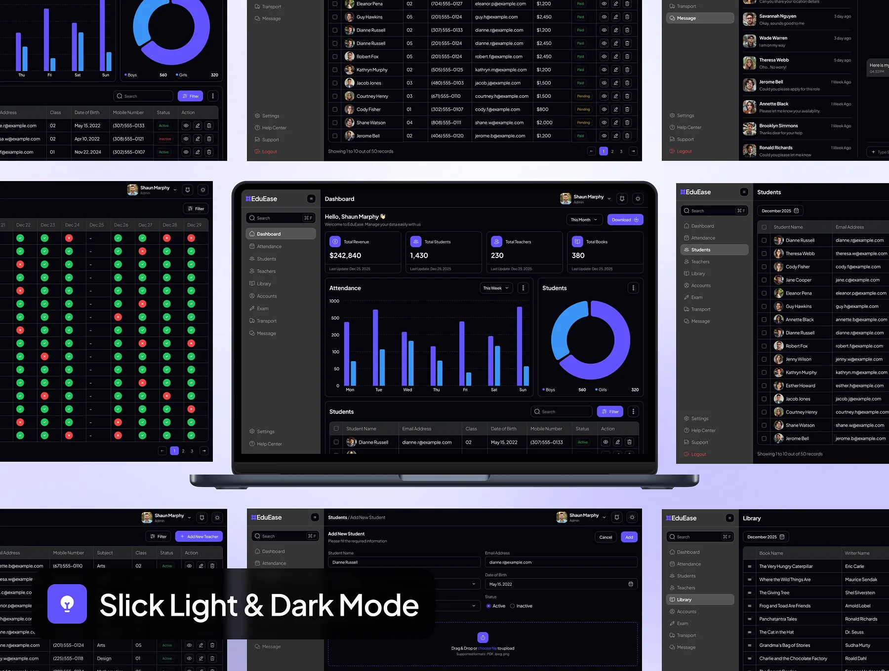 EduEase - School Management Dashboard Admin UI Kit 4