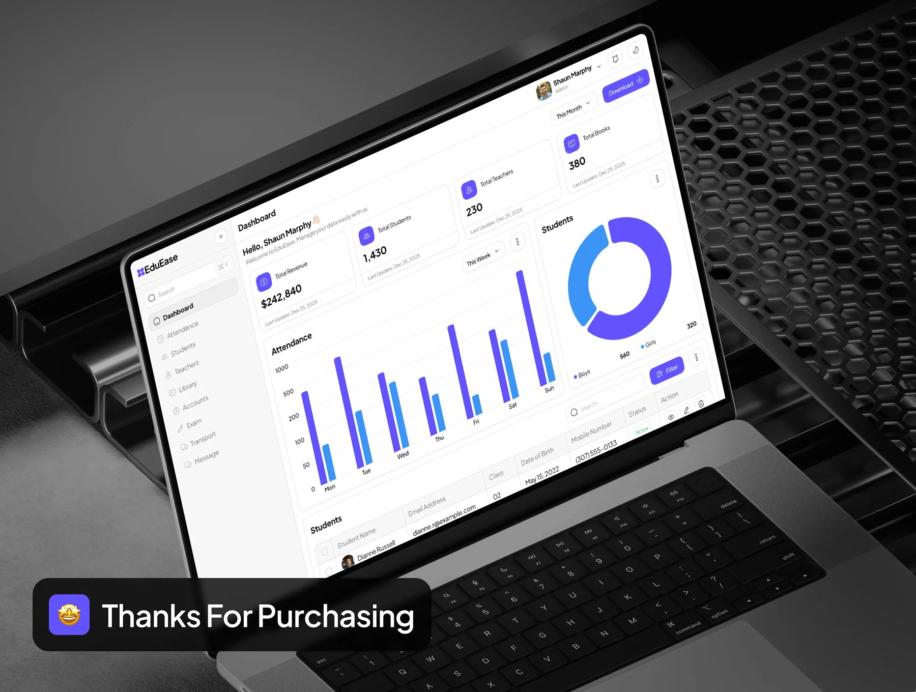 EduEase - School Management Dashboard Admin UI Kit 8