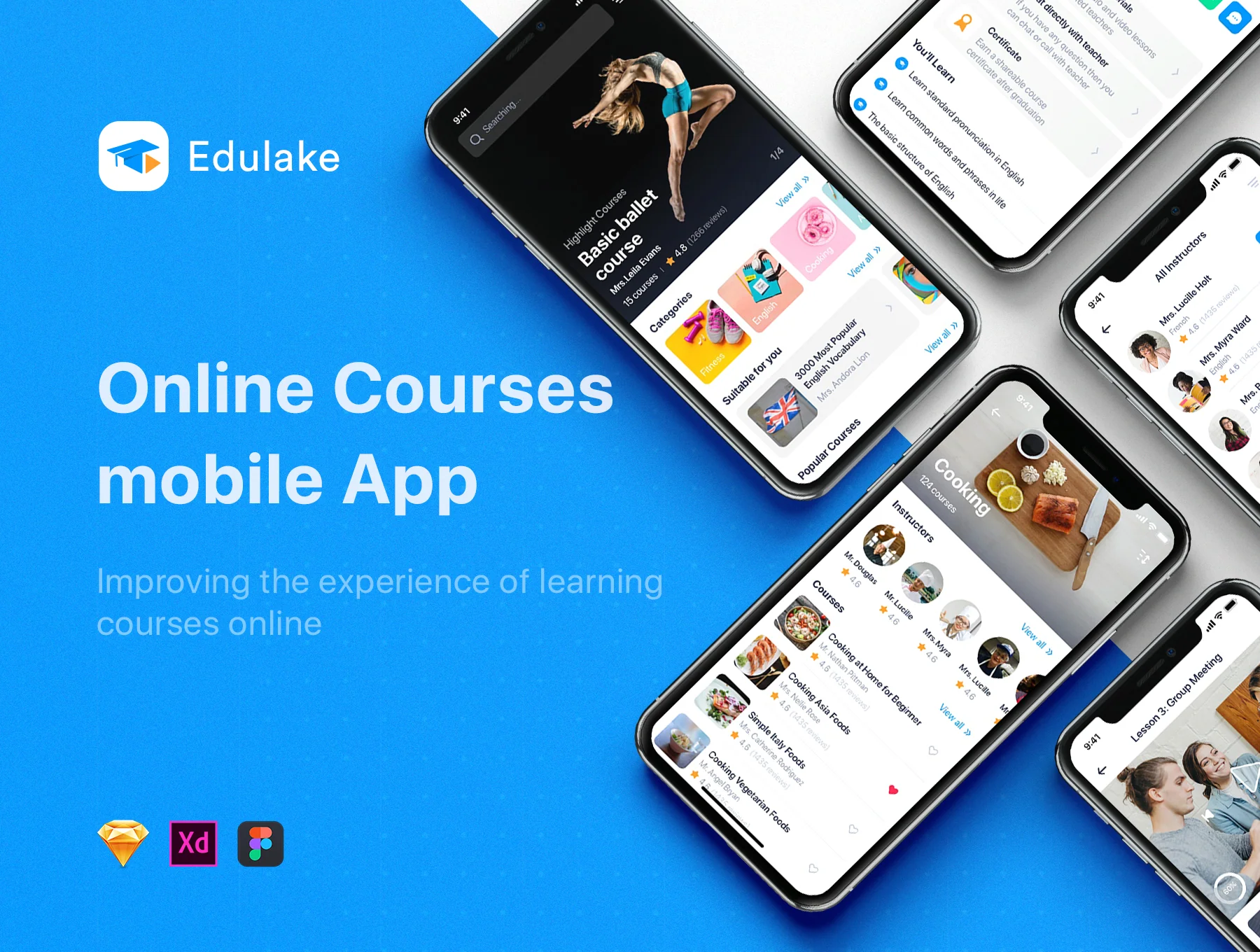 Edulake - Online Course mobile UI Kit