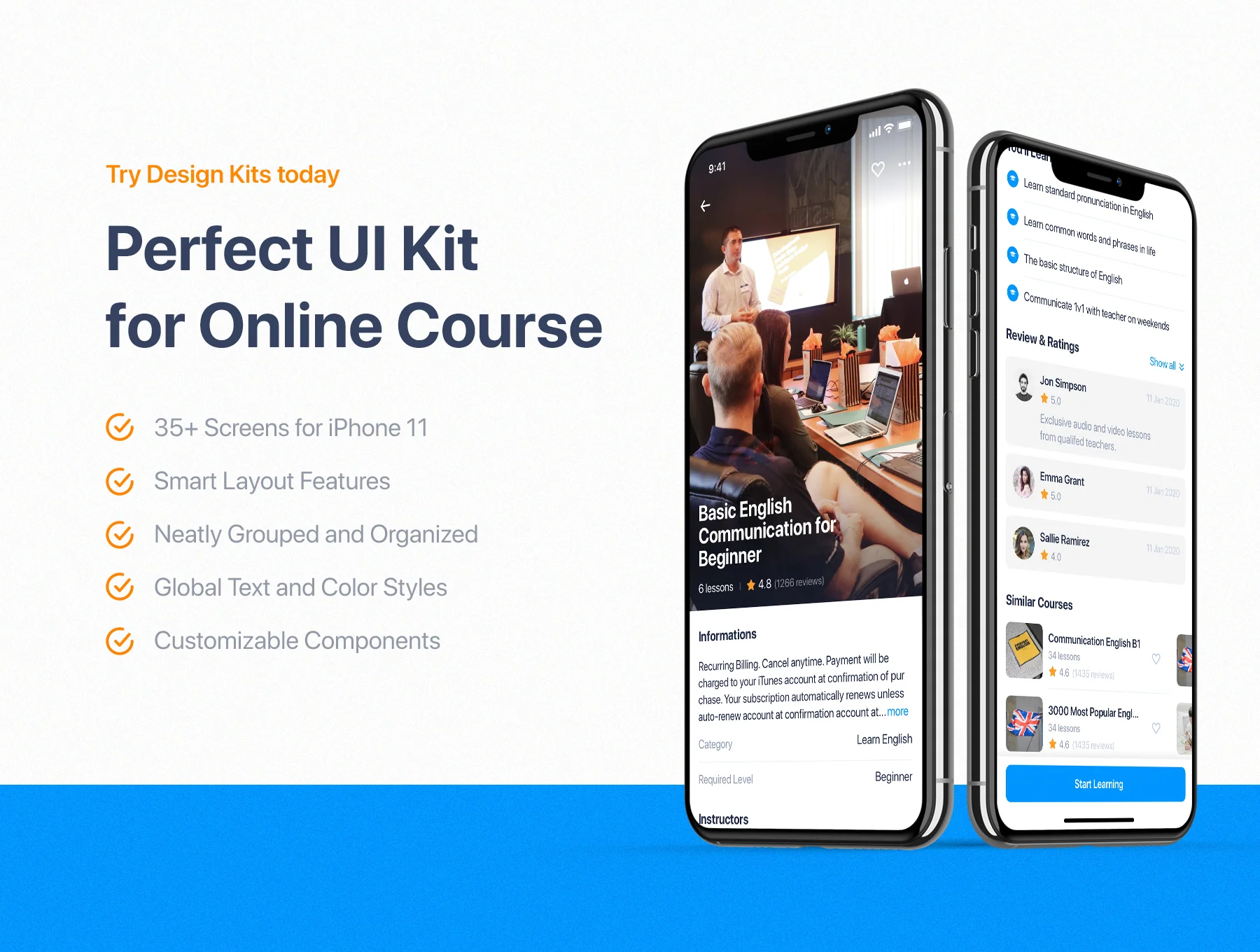 Edulake - Online Course mobile UI Kit 4