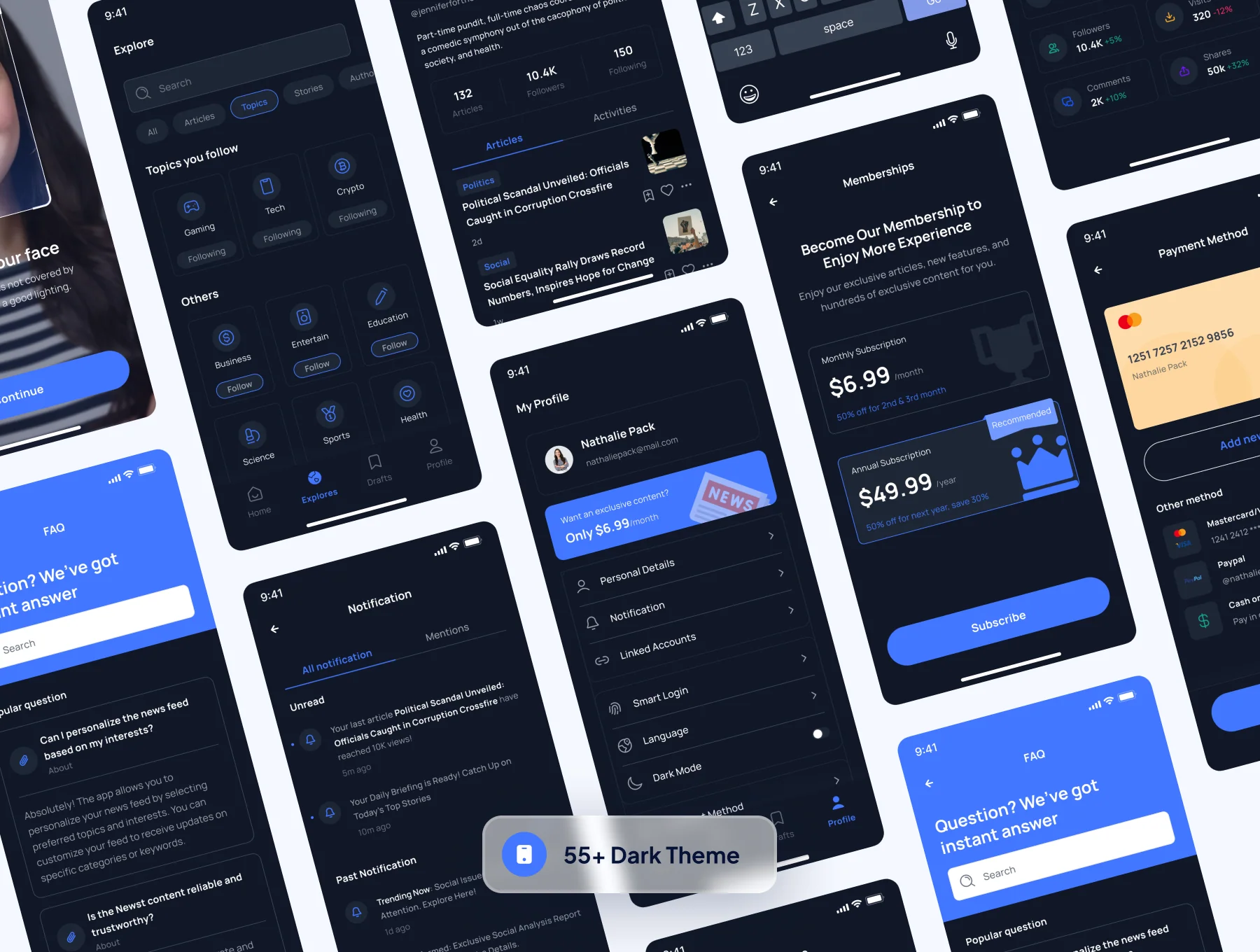 Newst - News App UI Kit 6