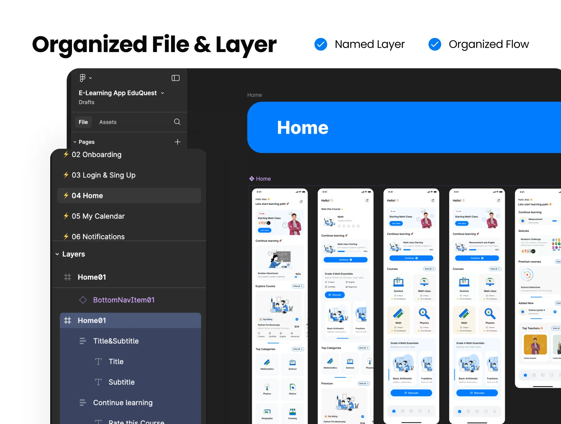 EduQuest E-learning App UI Kit 4