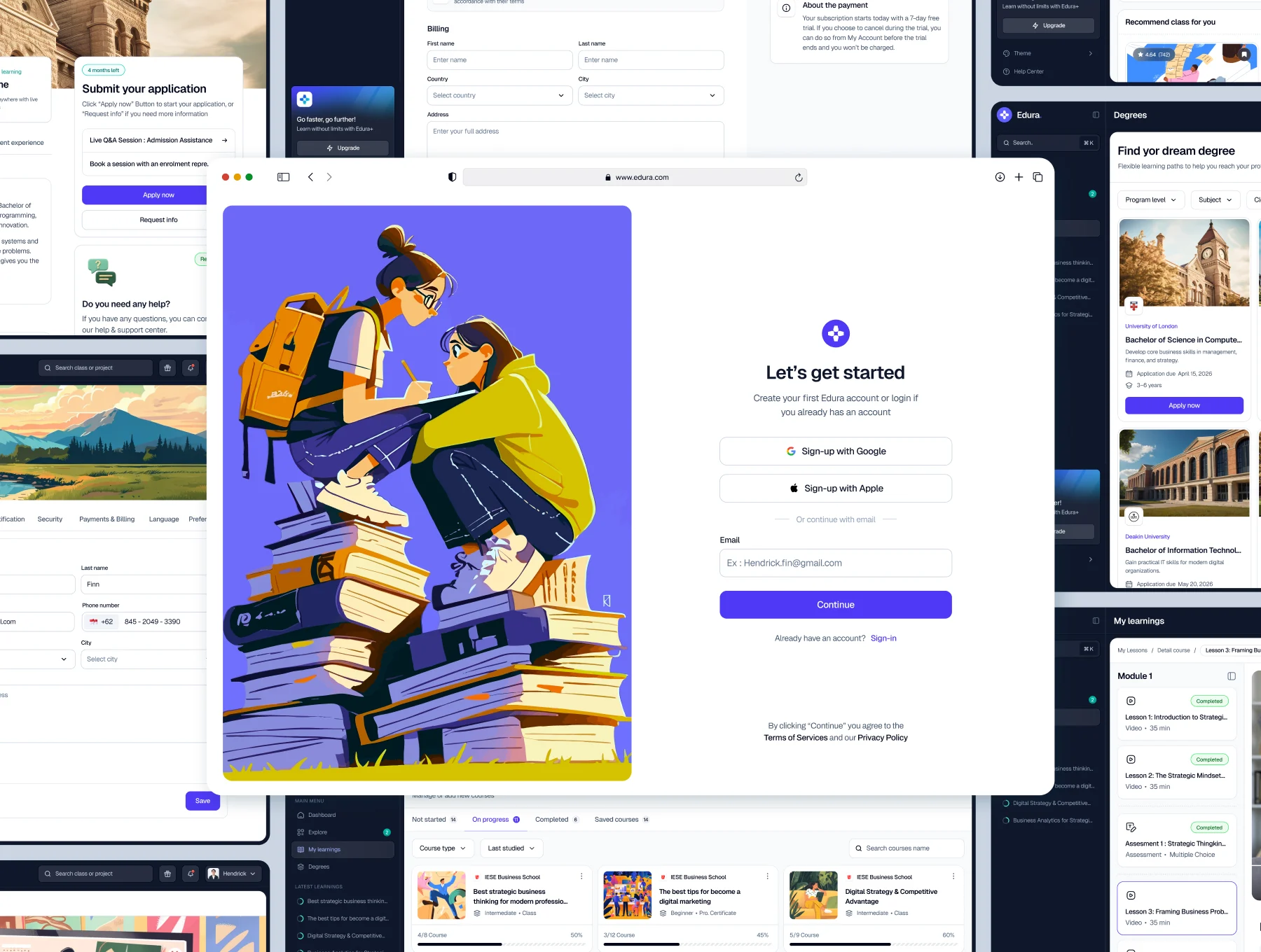 Edura - E-Course Dashboard UI Kit 7