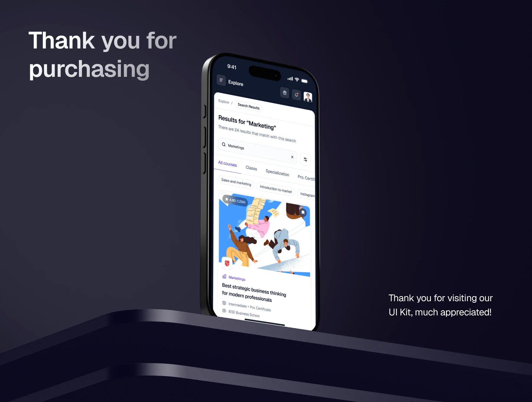 Edura - E-Course Dashboard UI Kit 8