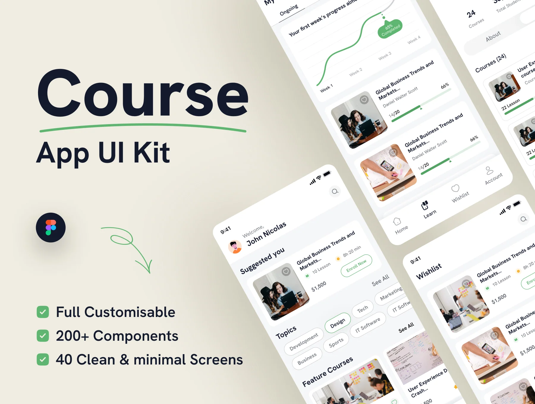 EduTech Online Course Mobile App UI Kit