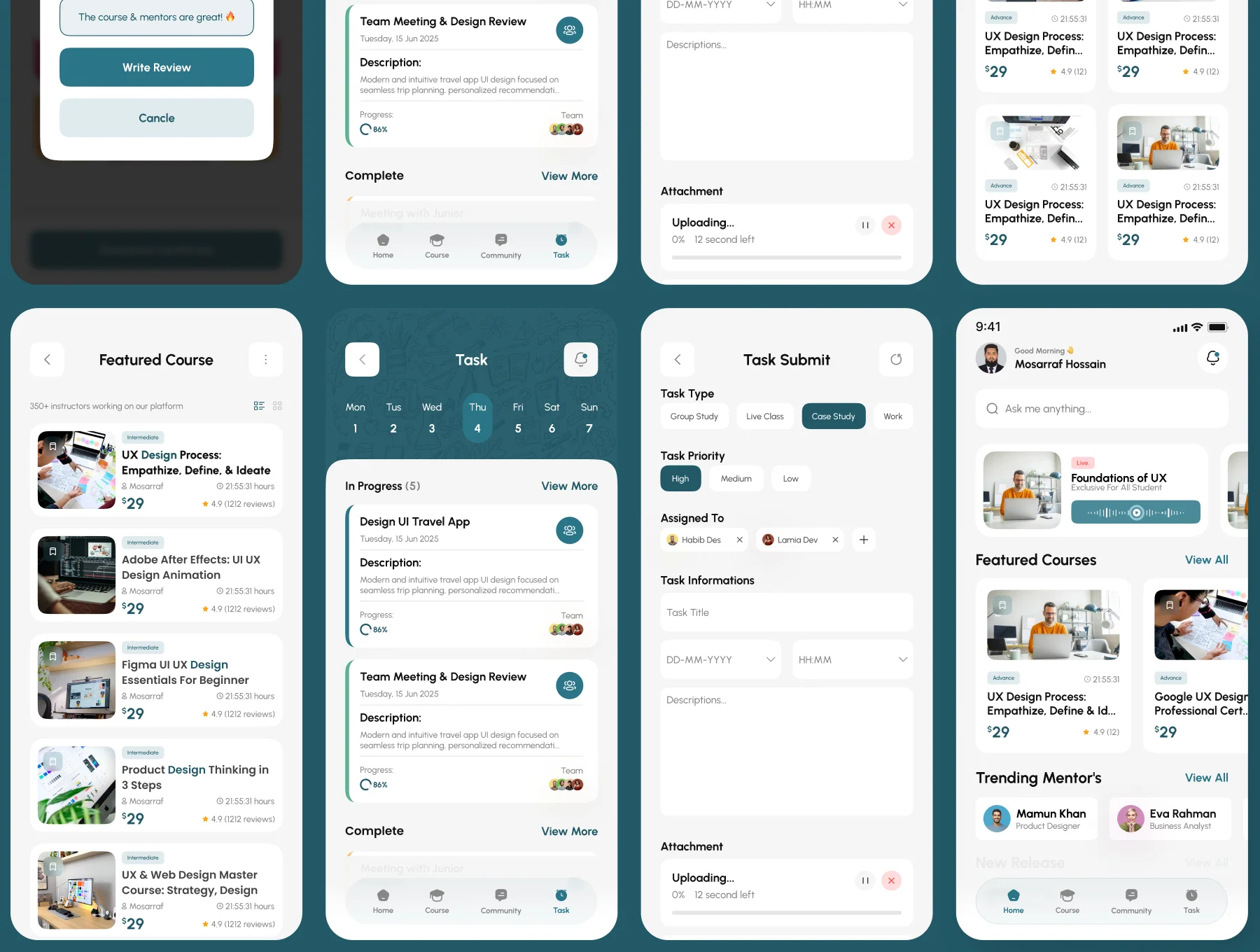 EduUP – Modern eLearning Mobile App UI Kit 5