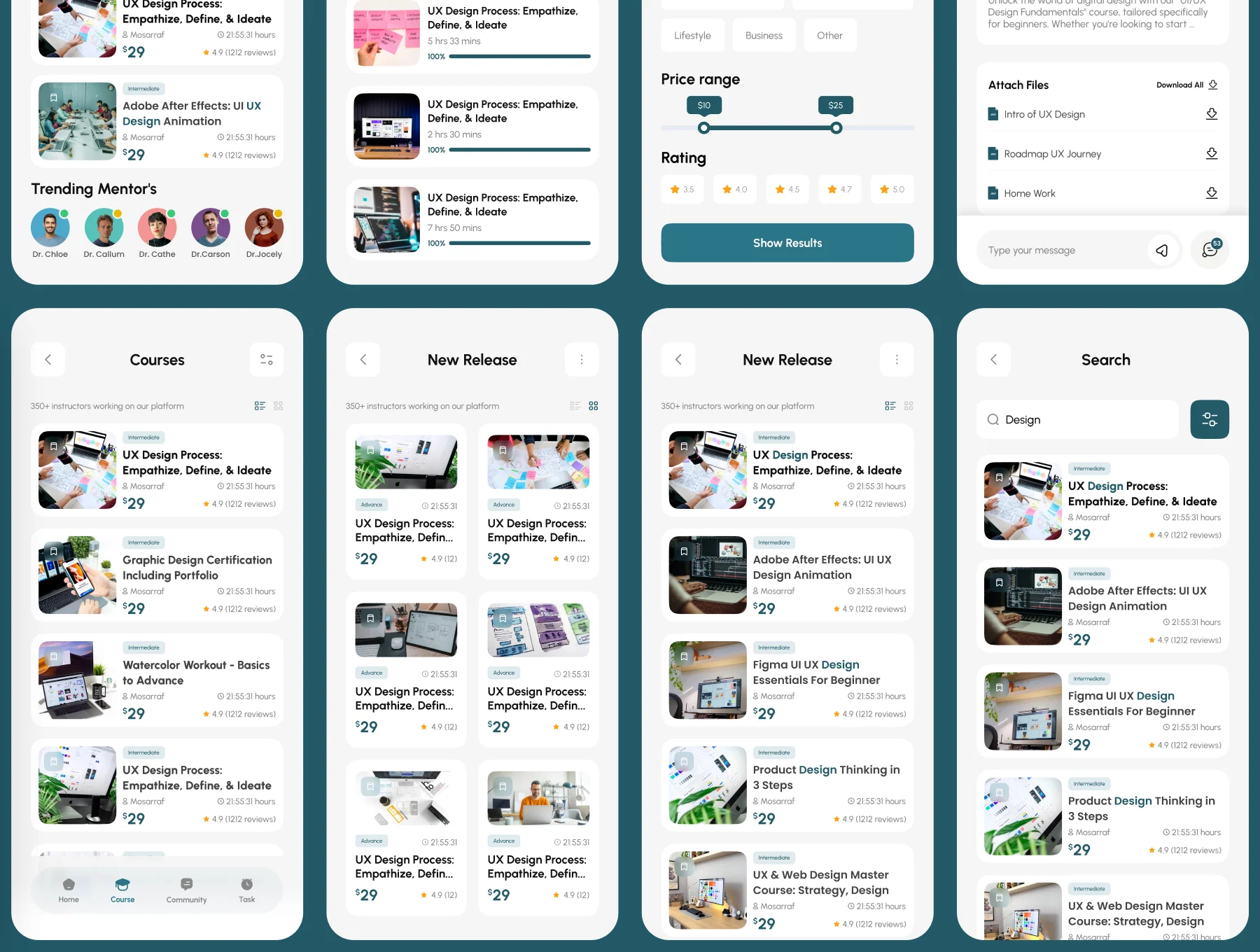 EduUP – Modern eLearning Mobile App UI Kit 6