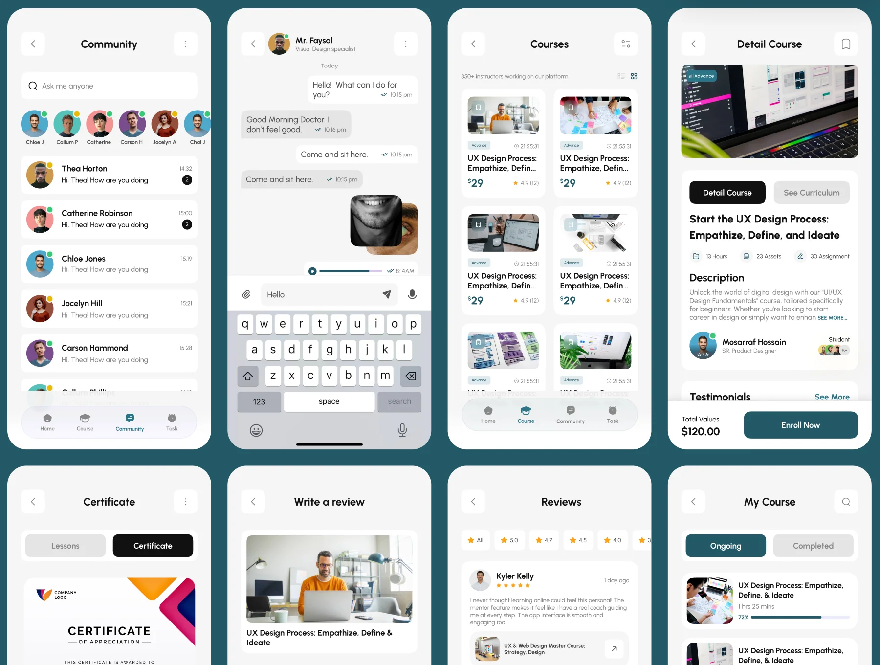 EduUP – Modern eLearning Mobile App UI Kit 7