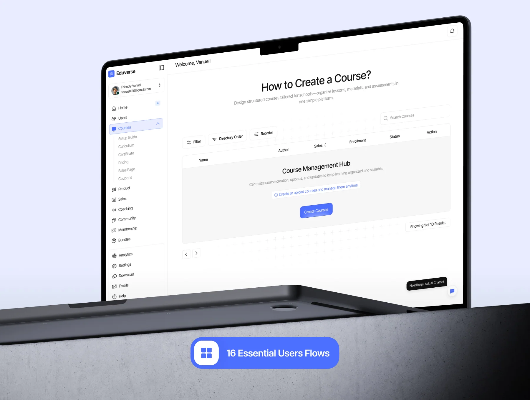 Eduverse - AI for Online Course Creator Webapp UI Kit 5