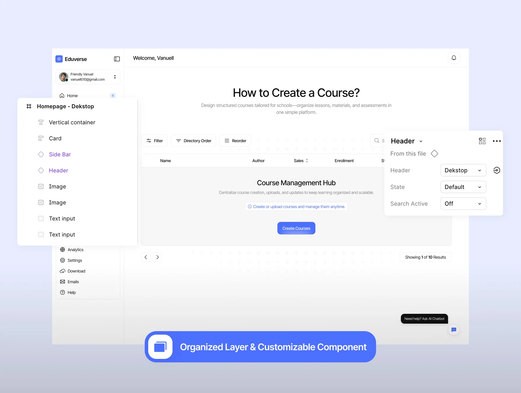 Eduverse - AI for Online Course Creator Webapp UI Kit 6