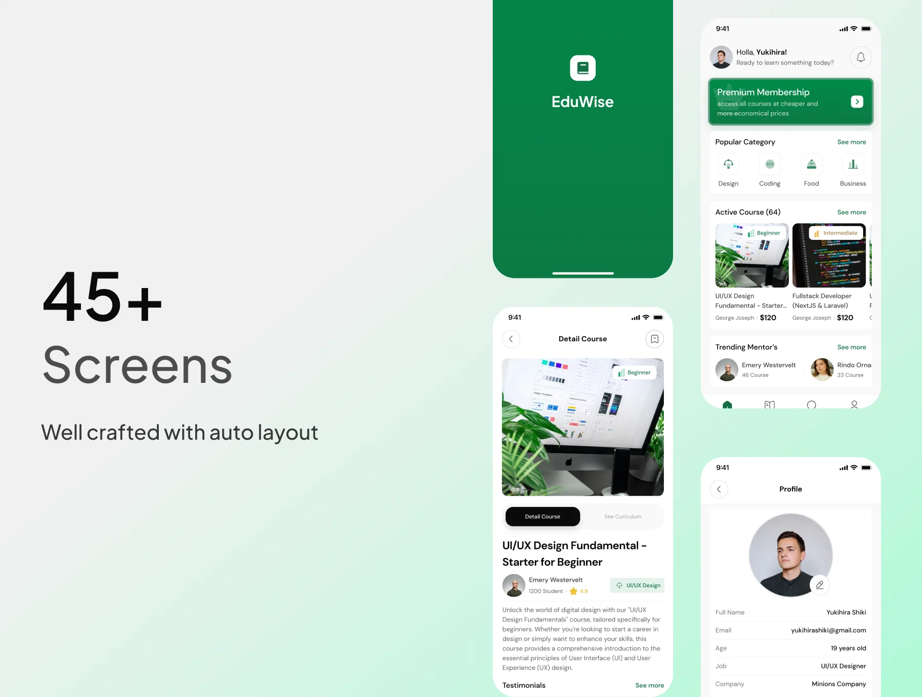 Eduwise - Online Learning App UI KIT 2