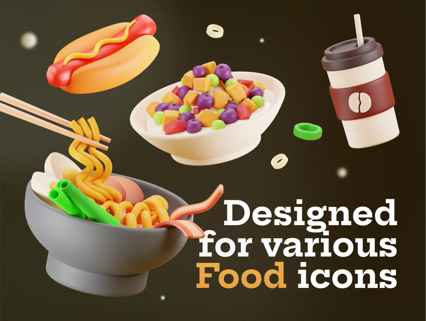Efenby - Food & Beverage 3D Icon Set 2
