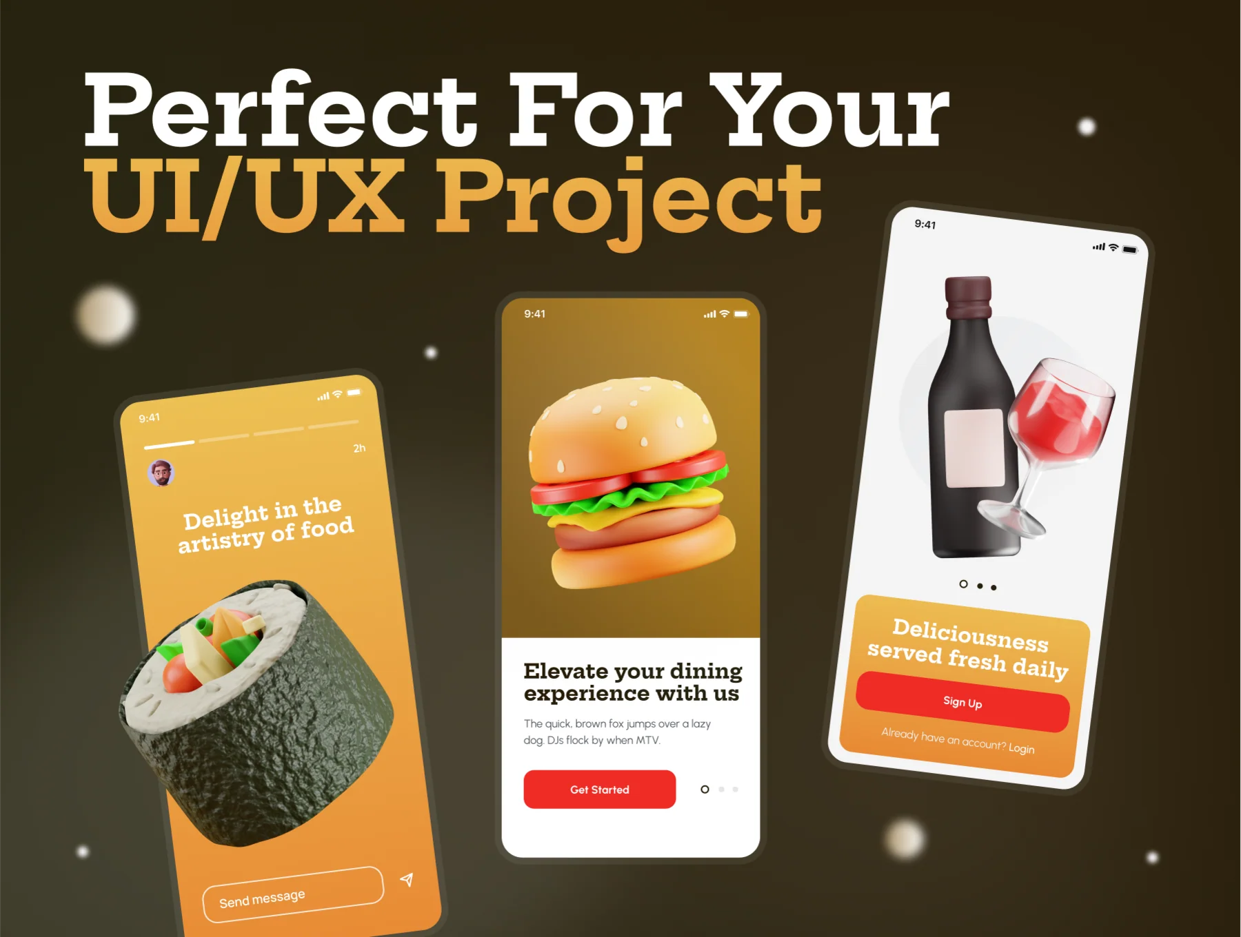 Efenby - Food & Beverage 3D Icon Set 5