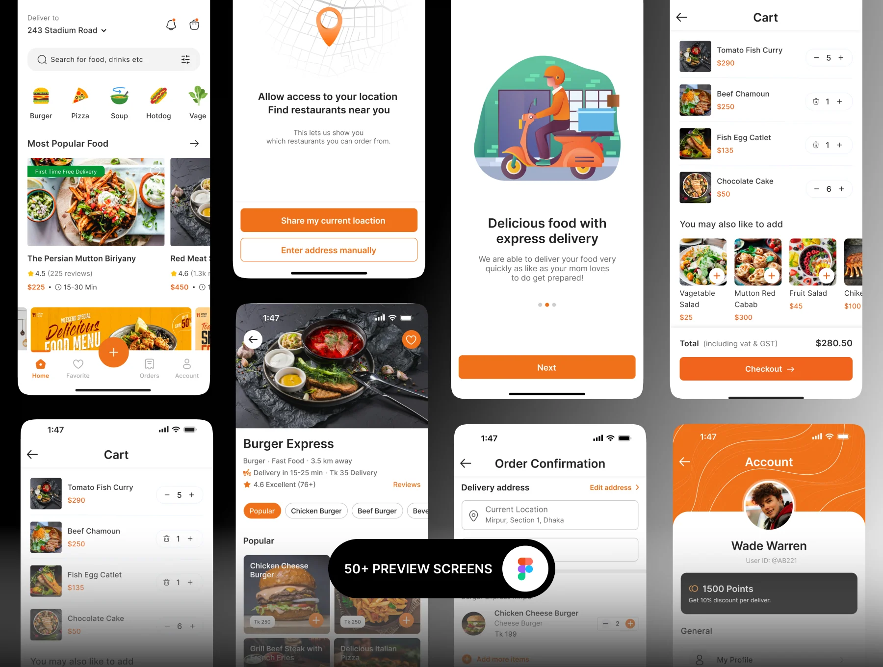 eFoody - Mobile App UI Kit 2