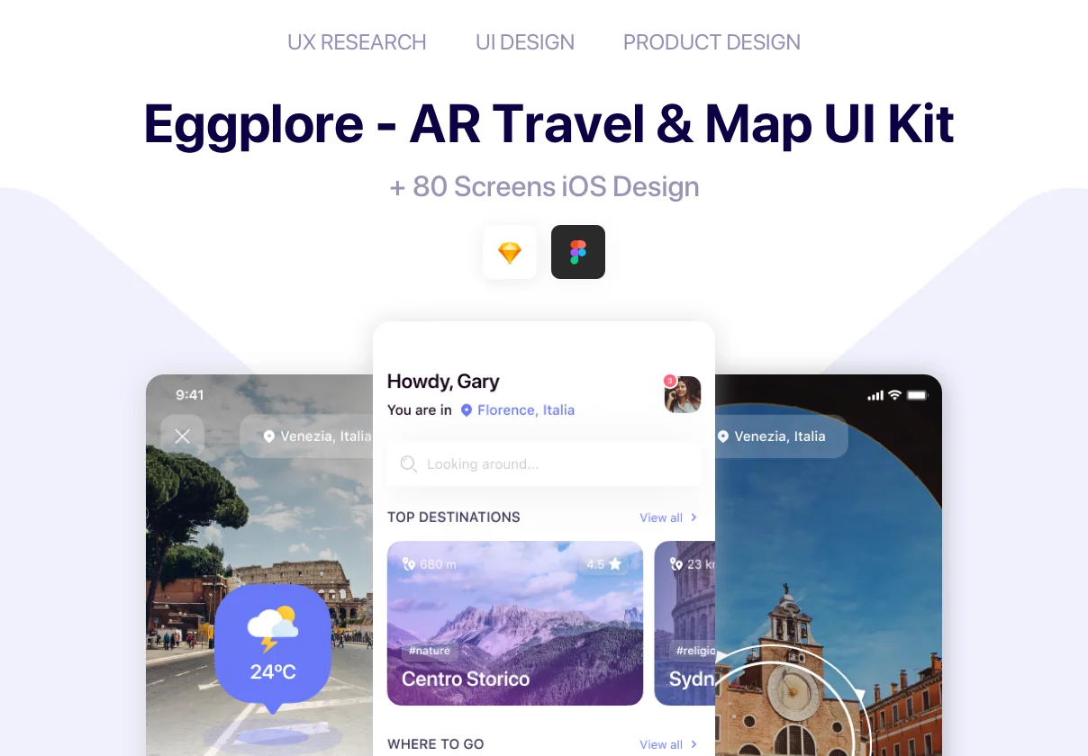 Eggplore - AR Maps & Navigation UI Kit