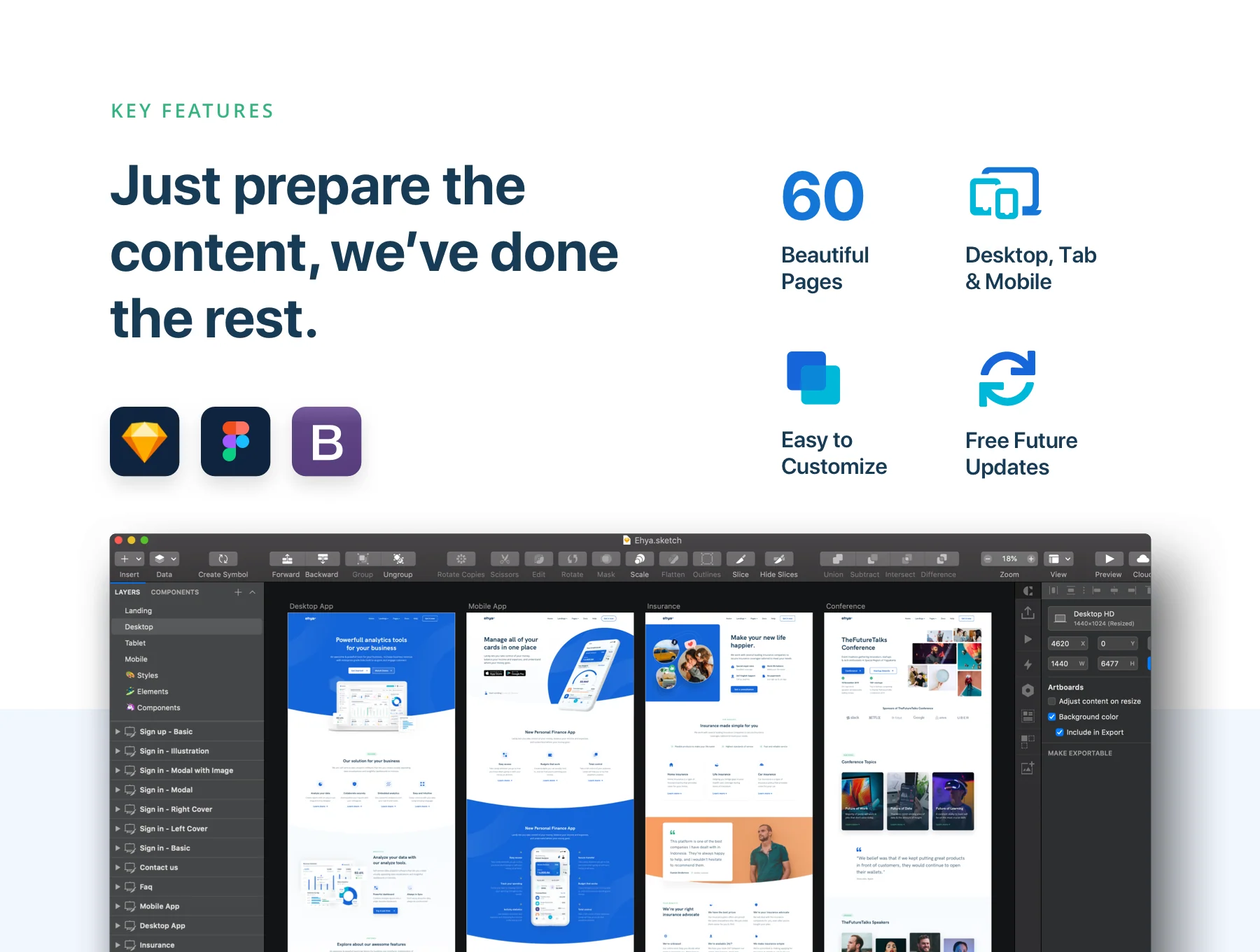 Ehya 60 Landing Pages Design & HTML/CSS Template 2