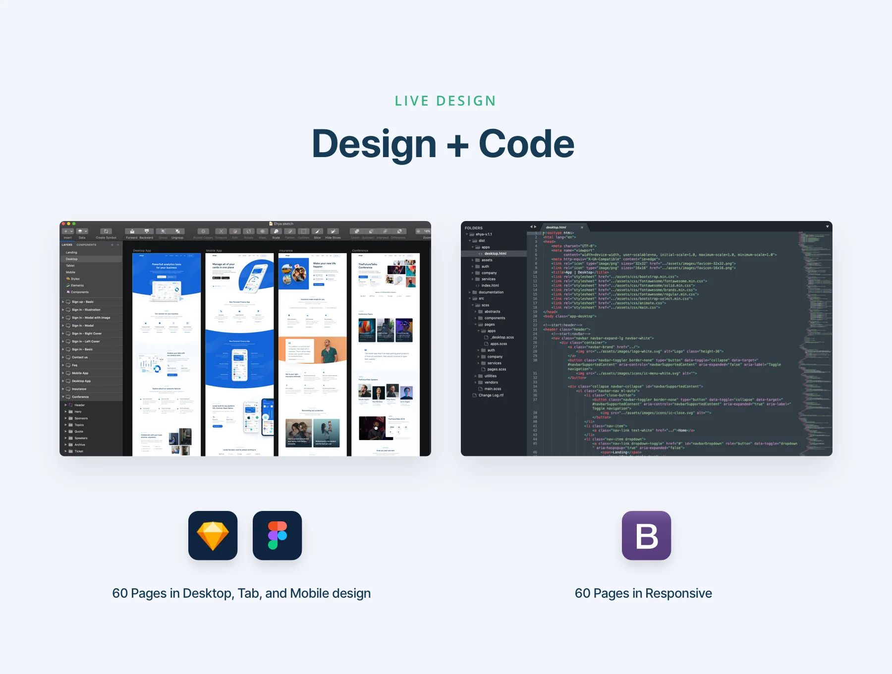 Ehya 60 Landing Pages Design & HTML/CSS Template 3