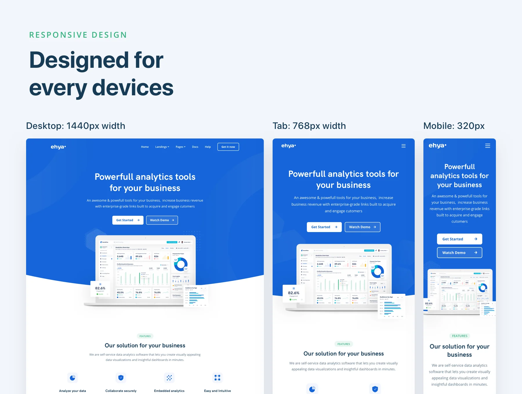Ehya 60 Landing Pages Design & HTML/CSS Template 4