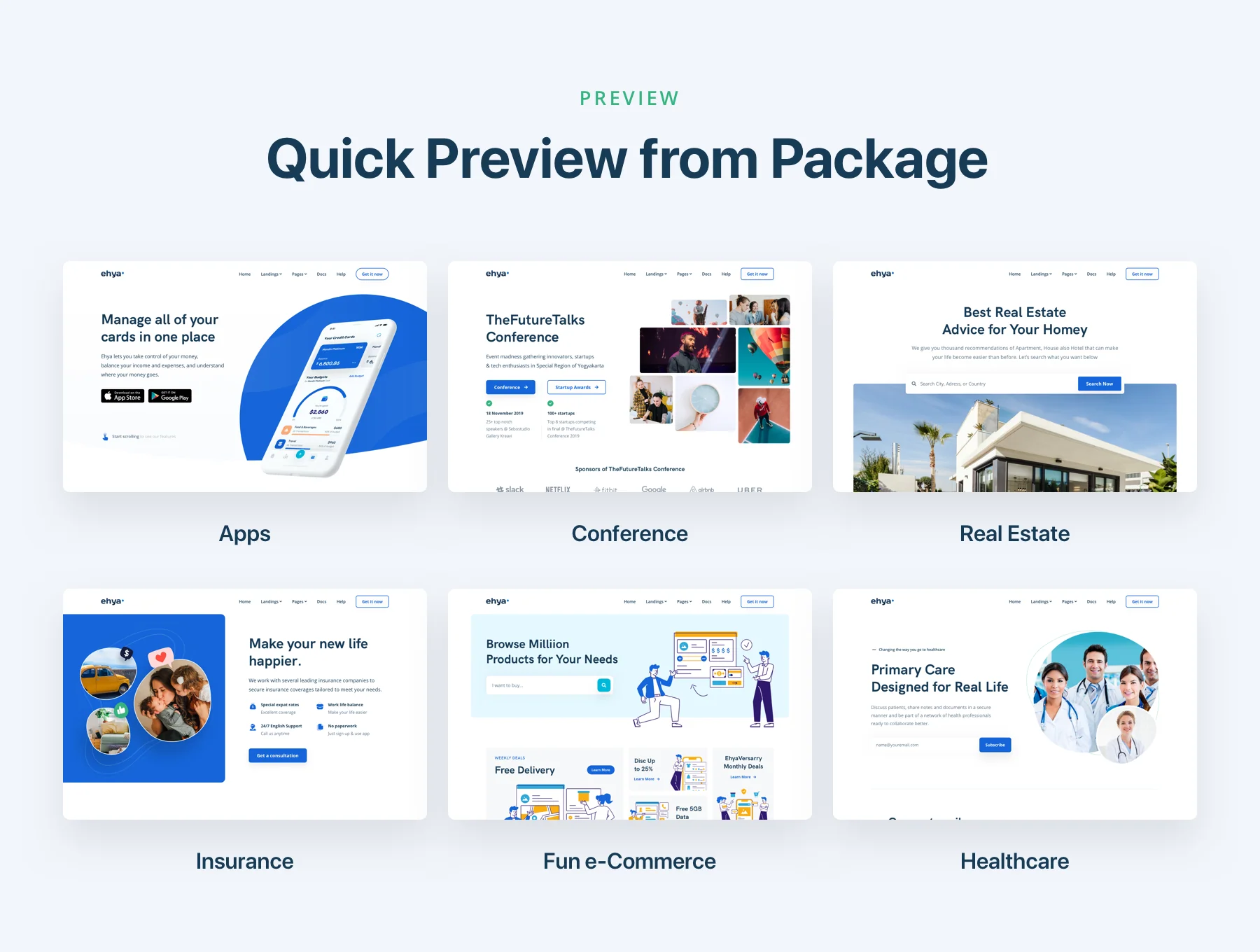 Ehya 60 Landing Pages Design & HTML/CSS Template 6