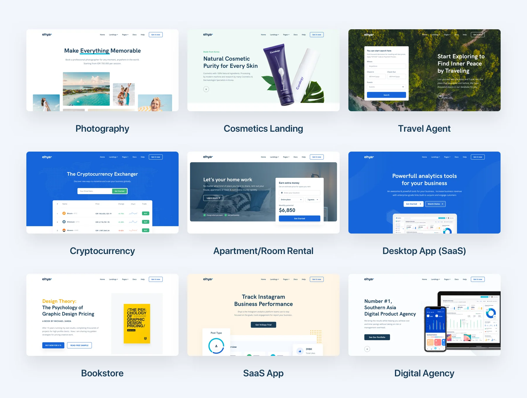Ehya 60 Landing Pages Design & HTML/CSS Template 7