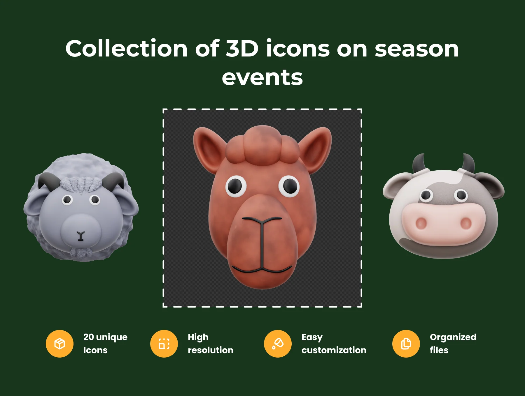 Eid Al-Adha 3D Illustration Pack 2