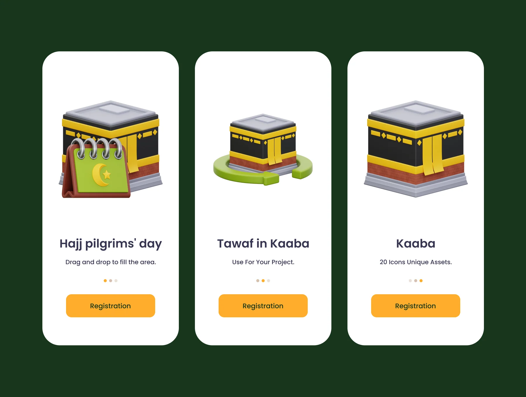 Eid Al-Adha 3D Illustration Pack 3
