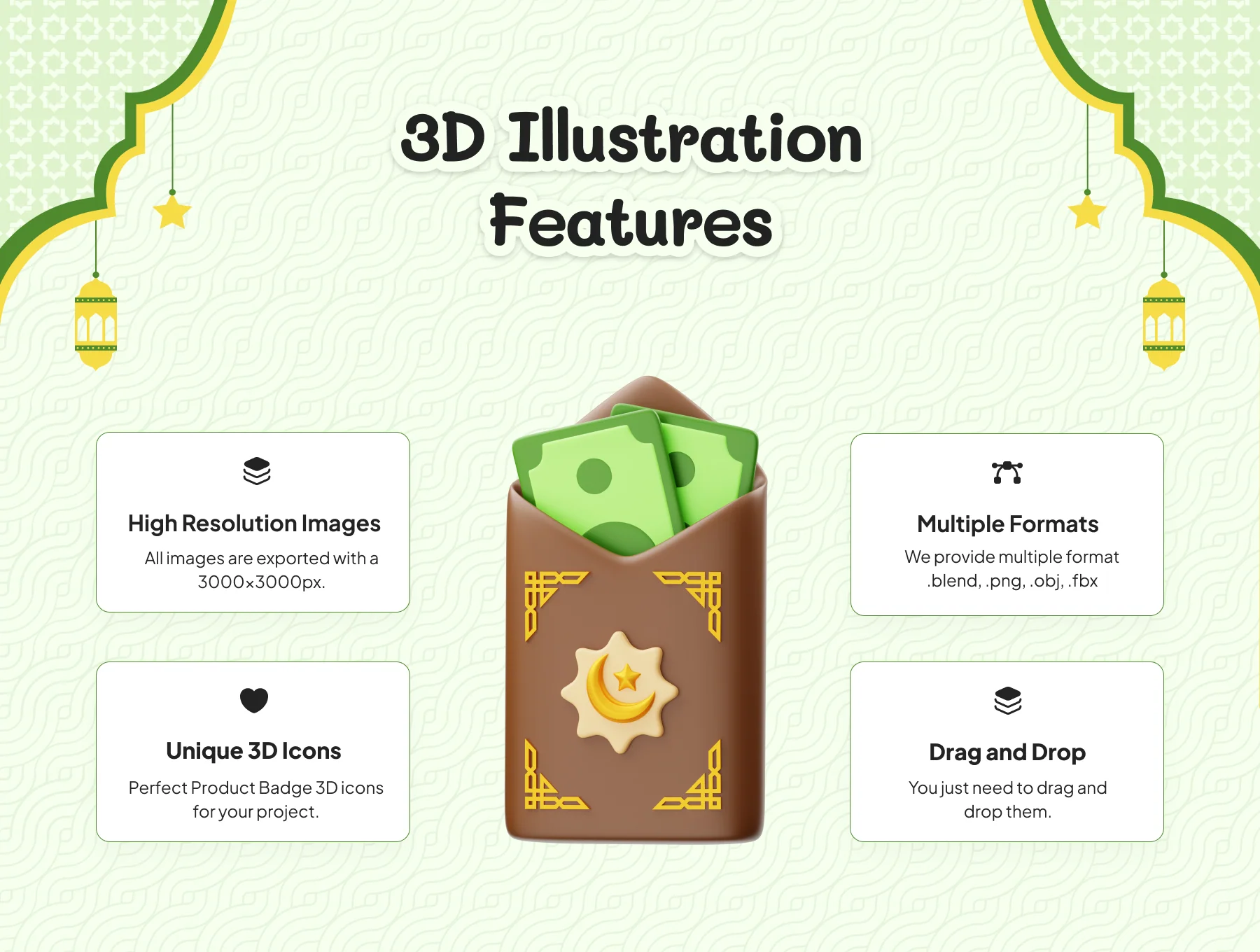 Eid Mubarak 3D Icon 2