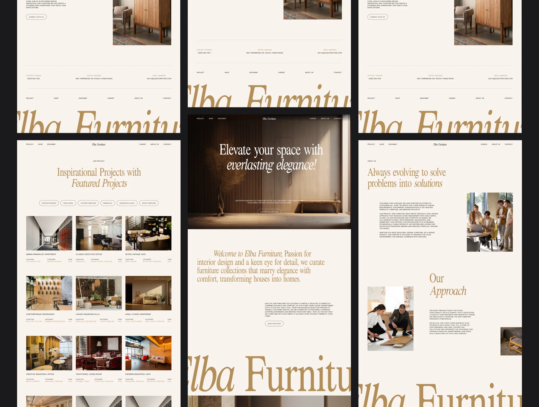Elba Furniture - Furniture Interiors Website 2