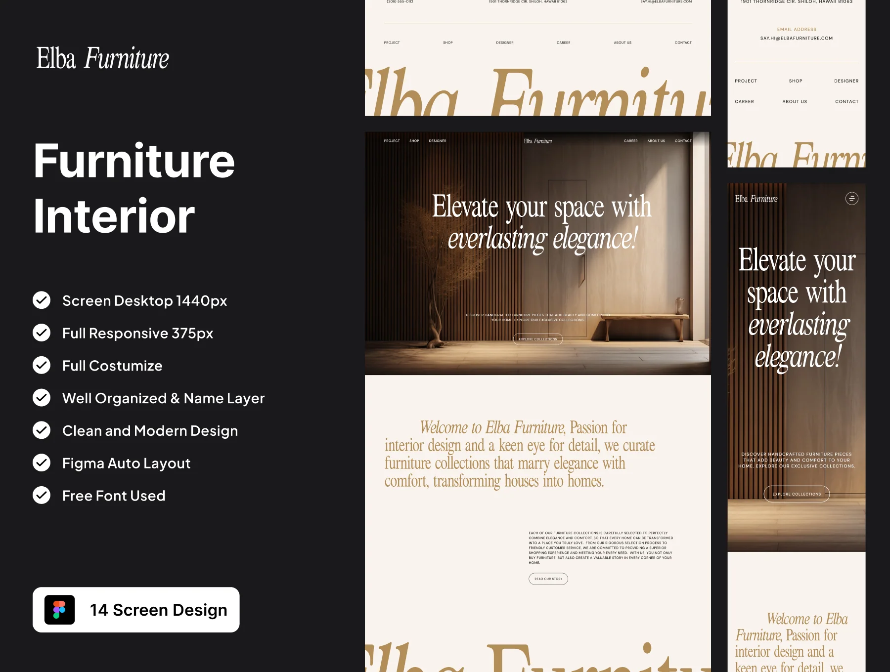 Elba Furniture - Furniture Interiors Website 3
