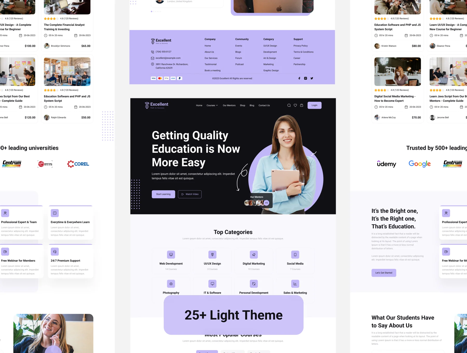 Elearning Online Course Web UI Kit 5