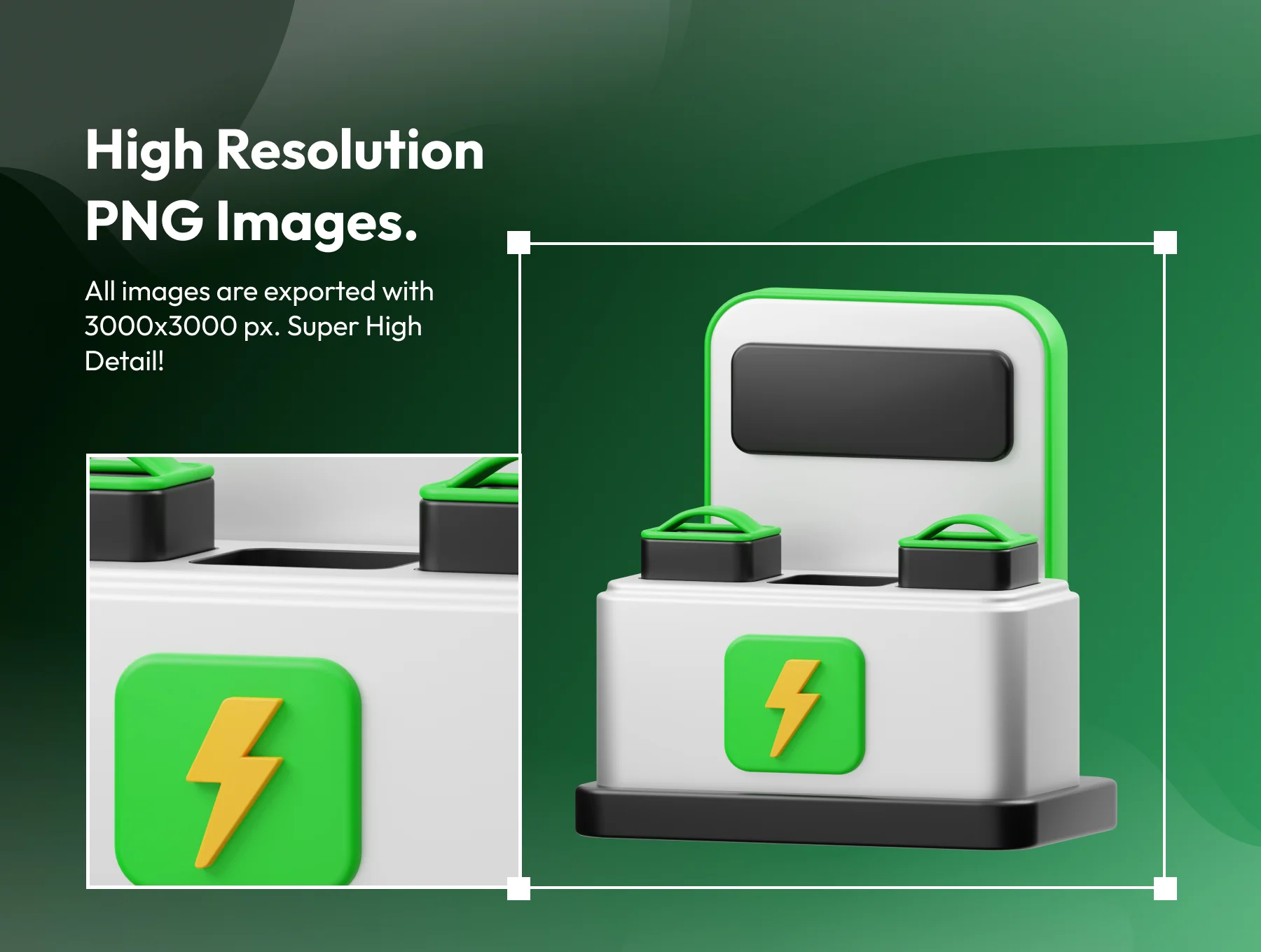 Electric Vehicle 3D Icon 3